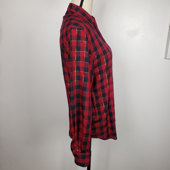 Vintage Christian Dior Buffalo Plaid Button Down 4 - Picture 3 of 11